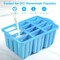 Popsicle Molds Silicone BPA-Free – 12-Piece Popsicle Tray Set for Freezer, Homemade Ice Cream Popsicle Molds, Large Ice Pop Maker Set, Reusable Ice Lolly Molds with 100 Popsicle Sticks (Blue)